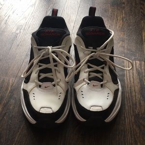 Nike Men’s Air Monarch White,Black,& Red Sneakers